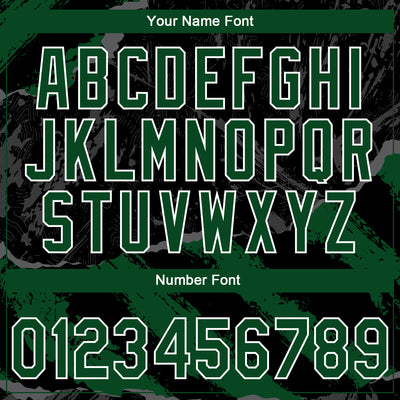 Custom Stitched Black Green Steel Gray-White 3D Pattern Design Splash Sports Pullover Sweatshirt Hoodie