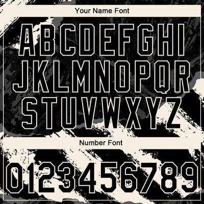 Custom Stitched Black Cream-Steel Gray 3D Pattern Design Splash Sports Pullover Sweatshirt Hoodie