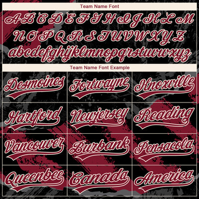 Custom Stitched Black Crimson Steel Gray-Cream 3D Pattern Design Splash Sports Pullover Sweatshirt Hoodie