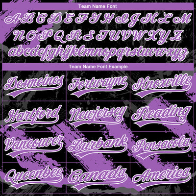 Custom Stitched Black Medium Purple Steel Gray-White 3D Pattern Design Splash Sports Pullover Sweatshirt Hoodie