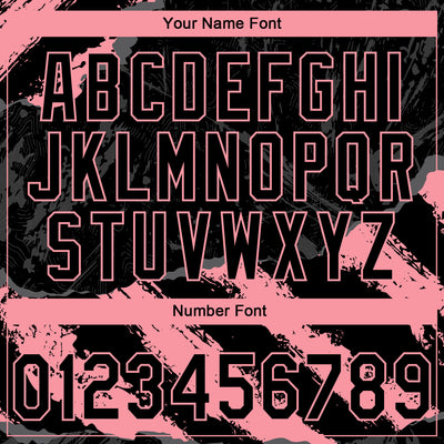 Custom Stitched Black Medium Pink-Steel Gray 3D Pattern Design Splash Sports Pullover Sweatshirt Hoodie