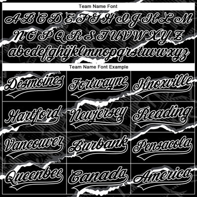 Custom Stitched Black White 3D Pattern Design Torn Paper Style Sports Pullover Sweatshirt Hoodie