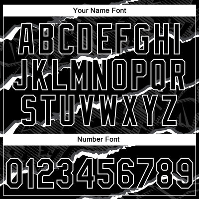 Custom Stitched Black White 3D Pattern Design Torn Paper Style Sports Pullover Sweatshirt Hoodie