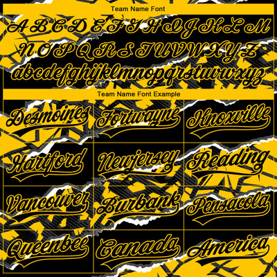 Custom Stitched Black Yellow-White 3D Pattern Design Torn Paper Style Sports Pullover Sweatshirt Hoodie