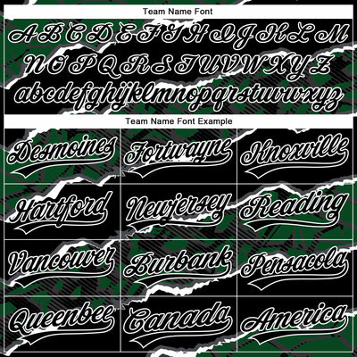 Custom Stitched Black Green-White 3D Pattern Design Torn Paper Style Sports Pullover Sweatshirt Hoodie