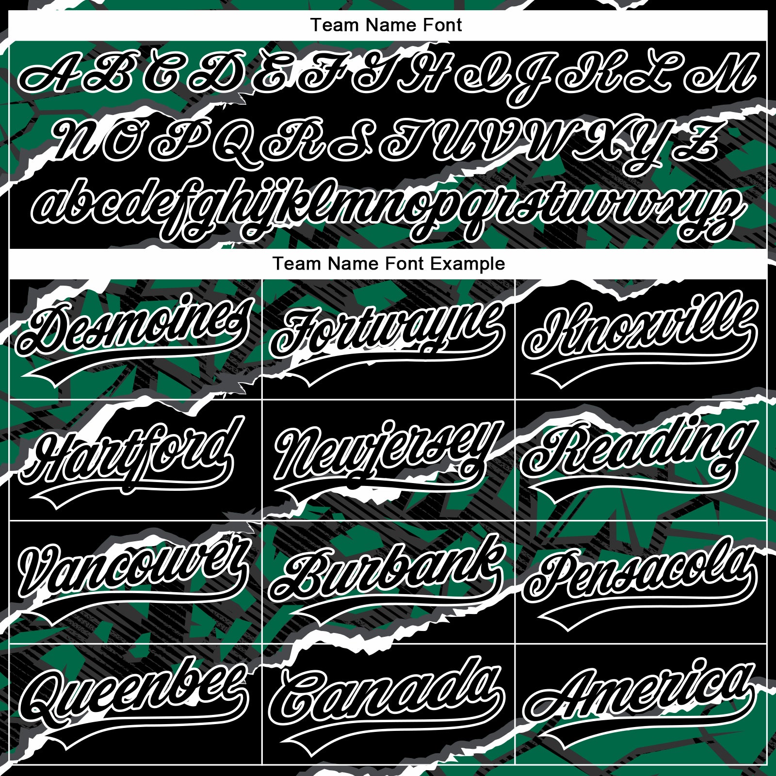 Custom Stitched Black Kelly Green-White 3D Pattern Design Torn Paper Style Sports Pullover Sweatshirt Hoodie