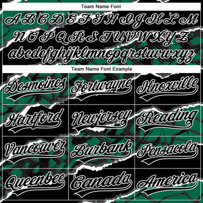 Custom Stitched Black Kelly Green-White 3D Pattern Design Torn Paper Style Sports Pullover Sweatshirt Hoodie