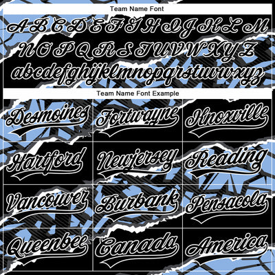 Custom Stitched Black Light Blue-White 3D Pattern Design Torn Paper Style Sports Pullover Sweatshirt Hoodie