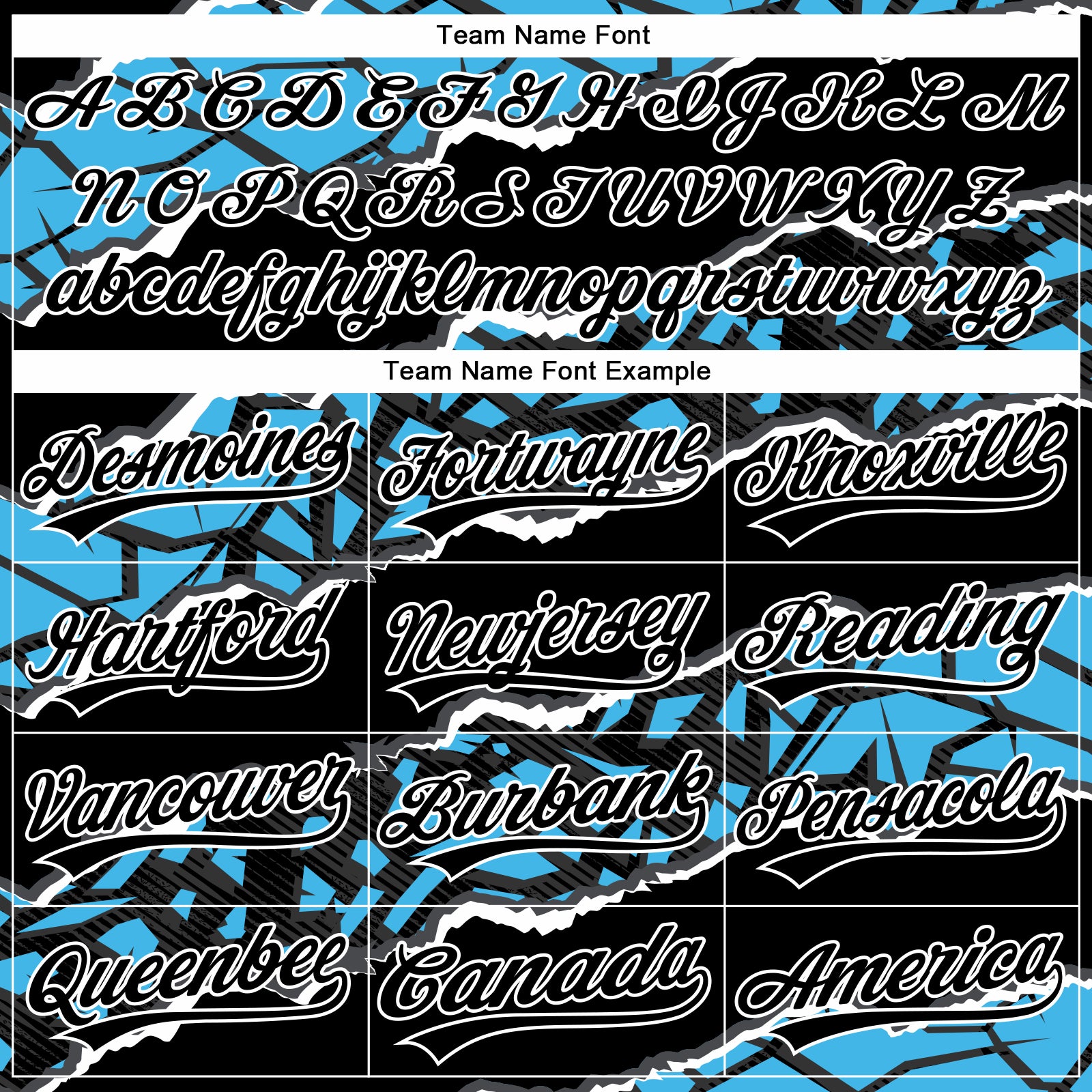 Custom Stitched Black Sky Blue-White 3D Pattern Design Torn Paper Style Sports Pullover Sweatshirt Hoodie