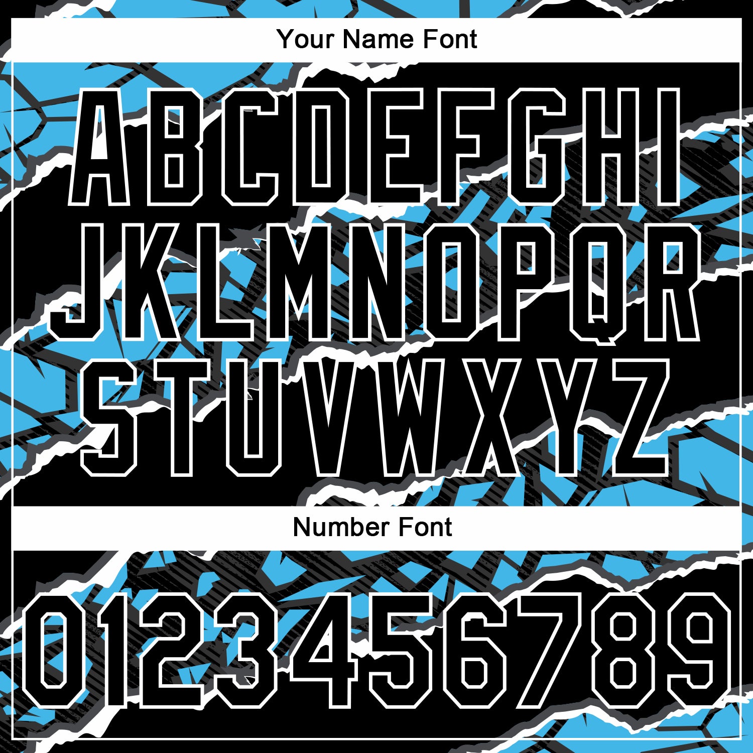 Custom Stitched Black Sky Blue-White 3D Pattern Design Torn Paper Style Sports Pullover Sweatshirt Hoodie