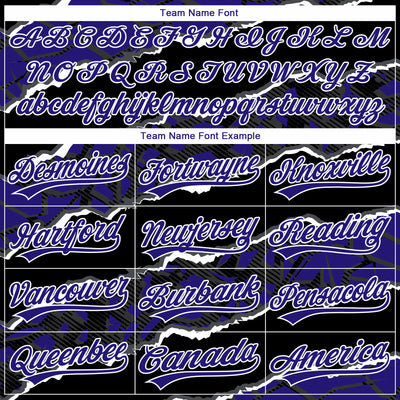 Custom Stitched Black Dark Purple-White 3D Pattern Design Torn Paper Style Sports Pullover Sweatshirt Hoodie