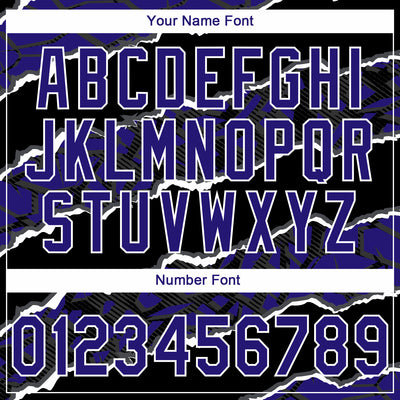 Custom Stitched Black Dark Purple-White 3D Pattern Design Torn Paper Style Sports Pullover Sweatshirt Hoodie