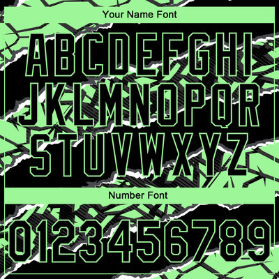 Custom Stitched Black Pea Green-White 3D Pattern Design Torn Paper Style Sports Pullover Sweatshirt Hoodie