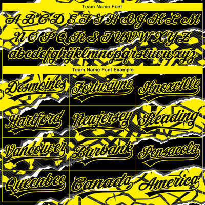 Custom Stitched Black Light Yellow-White 3D Pattern Design Torn Paper Style Sports Pullover Sweatshirt Hoodie