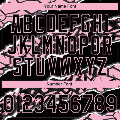 Custom Stitched Black Light Pink-White 3D Pattern Design Torn Paper Style Sports Pullover Sweatshirt Hoodie