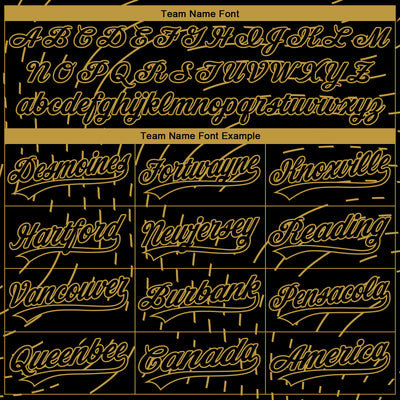 Custom Stitched Black Old Gold 3D Pattern Design Line Sportswear Pullover Sweatshirt Hoodie