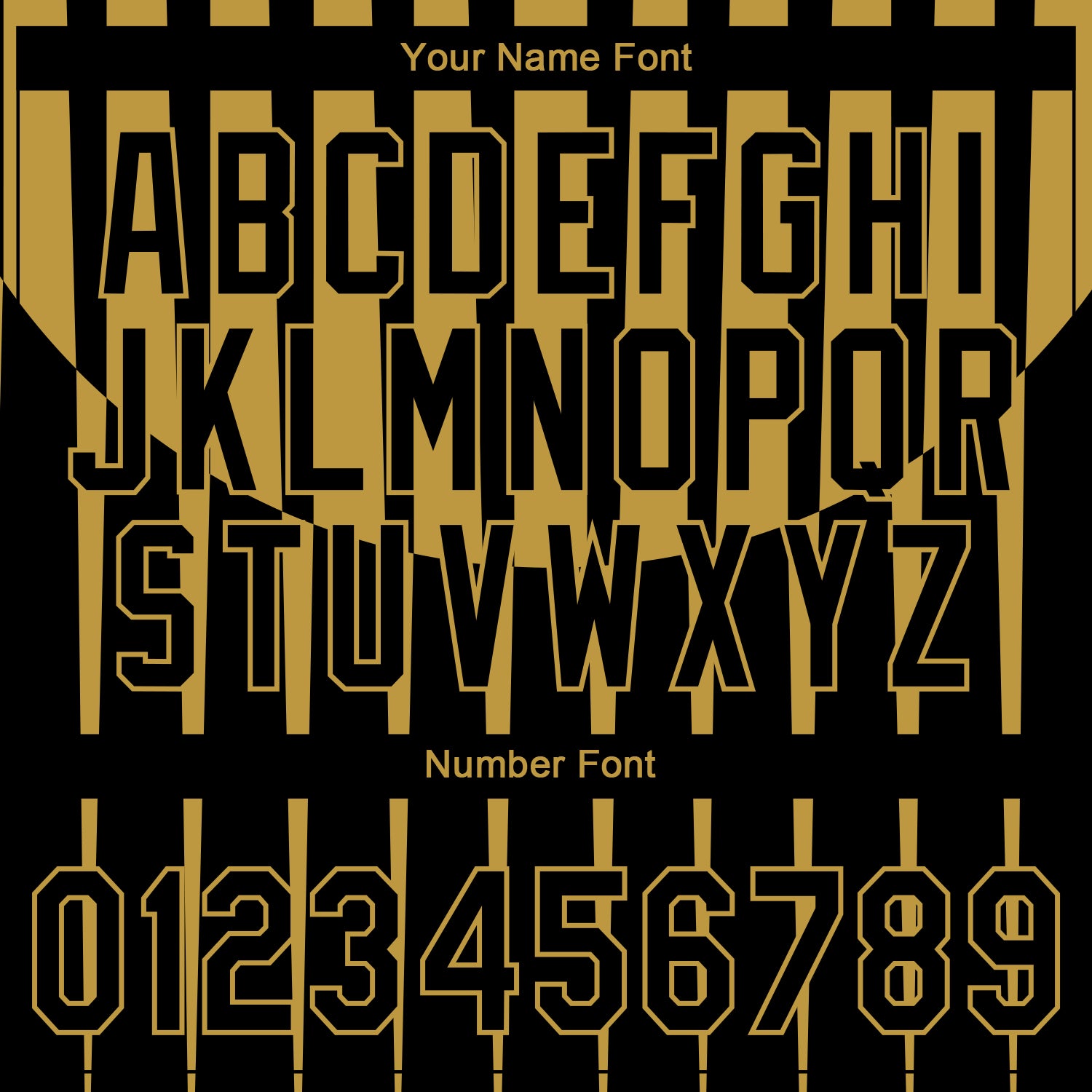 Custom Stitched Black Old Gold 3D Pattern Design Line Sportswear Pullover Sweatshirt Hoodie