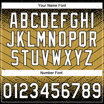 Custom Stitched Black White-Old Gold 3D Pattern Design Line Sportswear Pullover Sweatshirt Hoodie