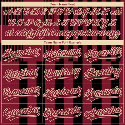 Custom Stitched Black Crimson-Cream 3D Pattern Design Line Sportswear Pullover Sweatshirt Hoodie