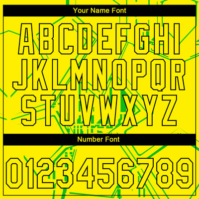 Custom Stitched Light Yellow Green-Black 3D Pattern Design Line Sportswear Pullover Sweatshirt Hoodie