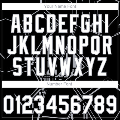 Custom Stitched Black White-Gray 3D Pattern Design Line Sportswear Pullover Sweatshirt Hoodie