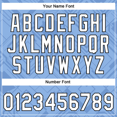 Custom Stitched Light Blue White-Black 3D Pattern Design Line Sportswear Pullover Sweatshirt Hoodie