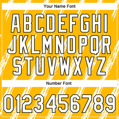 Custom Stitched Gold White-Black 3D Pattern Design Line Sportswear Pullover Sweatshirt Hoodie