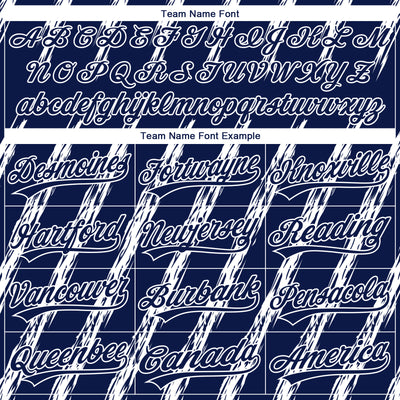 Custom Stitched Navy White 3D Pattern Design Line Sportswear Pullover Sweatshirt Hoodie