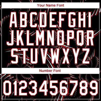 Custom Stitched Black White-Red 3D Pattern Design Line Sportswear Pullover Sweatshirt Hoodie