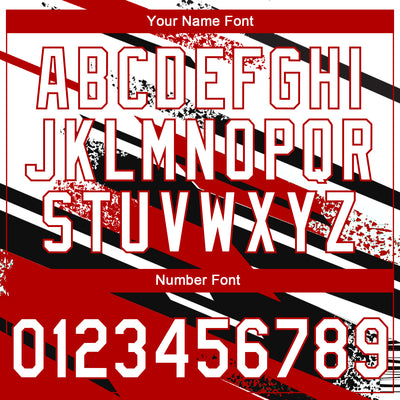 Custom Stitched Red White-Black 3D Pattern Design Line Sportswear Pullover Sweatshirt Hoodie