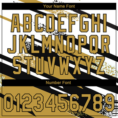 Custom Stitched Old Gold Black-White 3D Pattern Design Line Sportswear Pullover Sweatshirt Hoodie