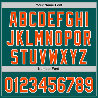 Custom Midnight Green Orange-White 3D Urban City Edition Sports Authentic Baseball Jersey