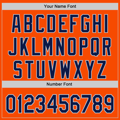 Custom Orange Navy Silver-White 3D Urban City Edition Sports Authentic Baseball Jersey