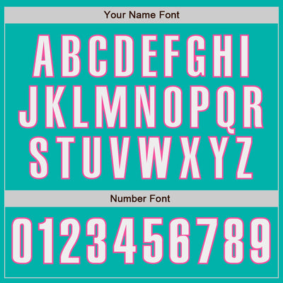 Custom Aqua White-Pink Authentic Baseball Jersey