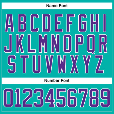 Custom Aqua Purple-White Hockey Lace Neck Jersey