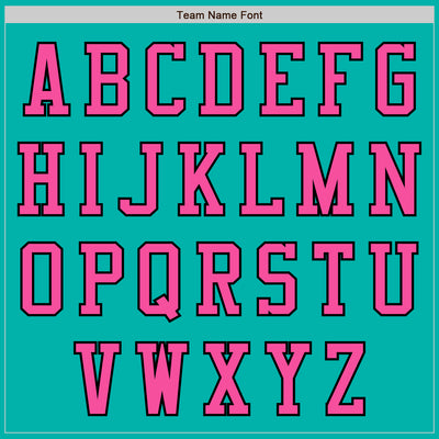 Custom Aqua Pink-Black Authentic Baseball Jersey