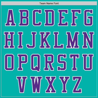 Custom Aqua Purple-White Authentic Baseball Jersey