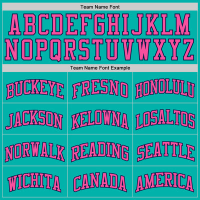 Custom Aqua Pink-Navy Authentic Basketball Jersey