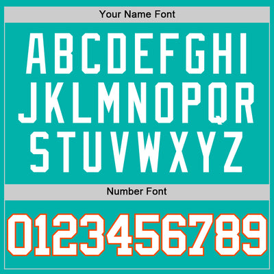 Custom Aqua White-Orange Authentic Basketball Jersey