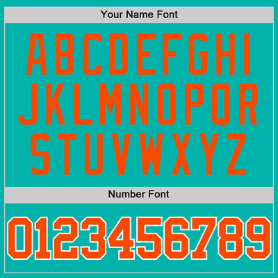 Custom Aqua Orange-White Authentic Basketball Jersey