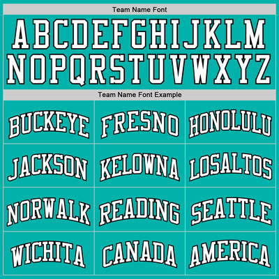 Custom Aqua White-Black Authentic Basketball Jersey