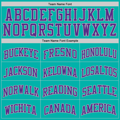 Custom Aqua Purple-Gray Authentic Basketball Jersey