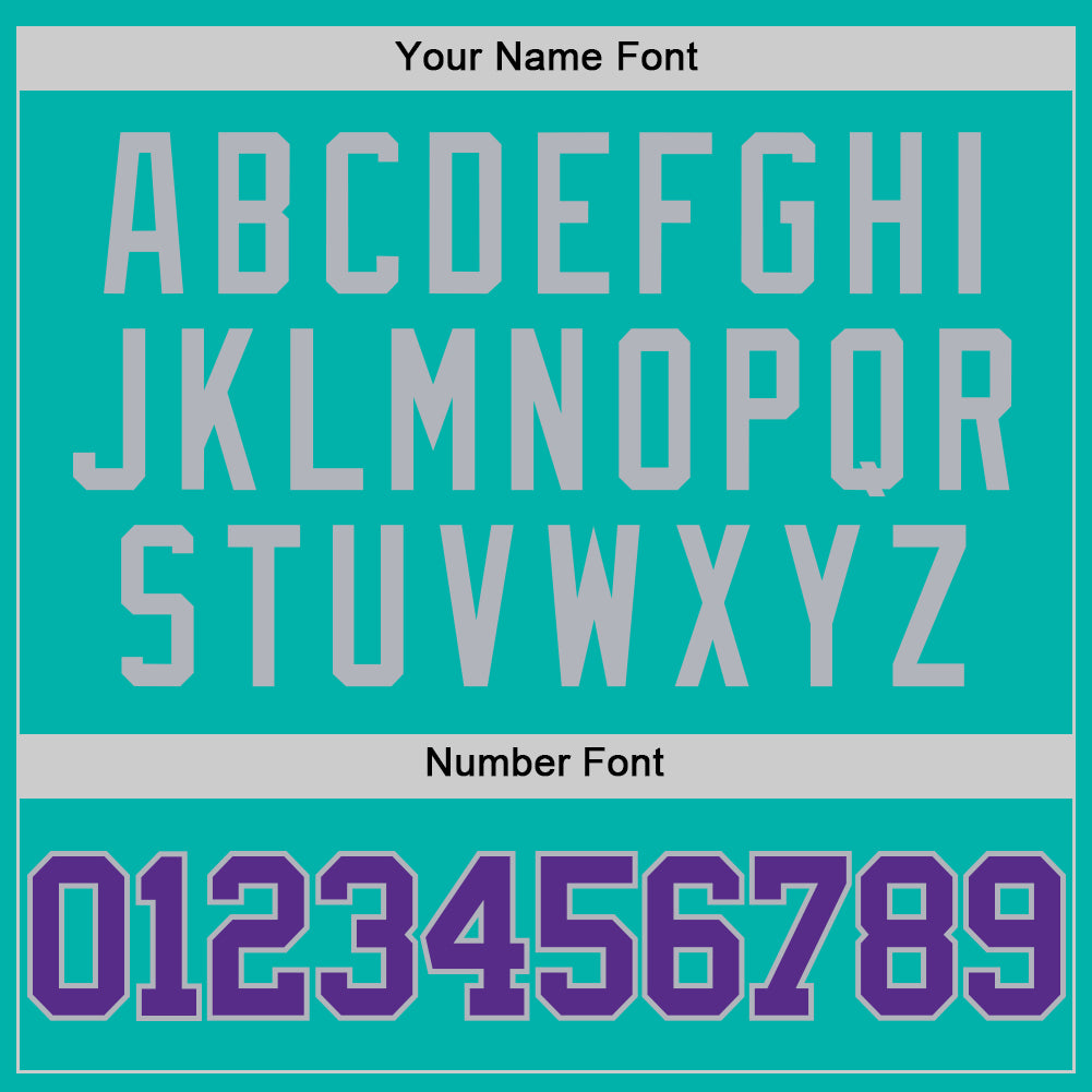 Custom Aqua Purple-Gray Authentic Basketball Jersey