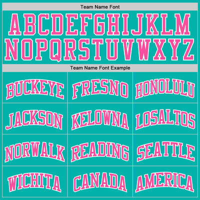 Custom Aqua Pink-White Authentic Basketball Jersey