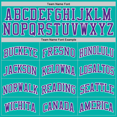 Custom Aqua Purple-White Authentic Basketball Jersey