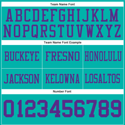 Custom Aqua Purple Authentic Football Jersey