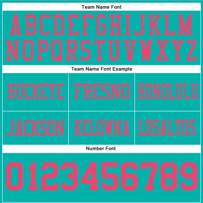 Custom Aqua Neon Pink Authentic Football Jersey