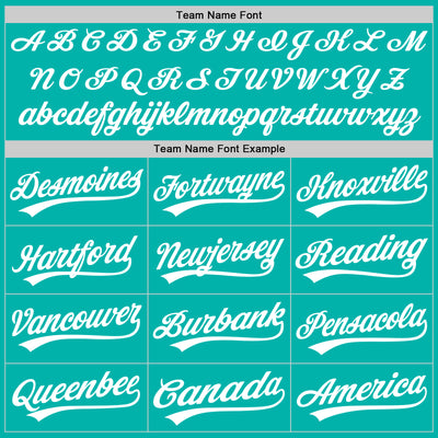 Custom Stitched Aqua White-Aqua Baseball Pullover Sweatshirt Hoodie