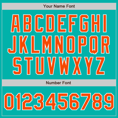 Custom Stitched Aqua Orange-White Baseball Pullover Sweatshirt Hoodie