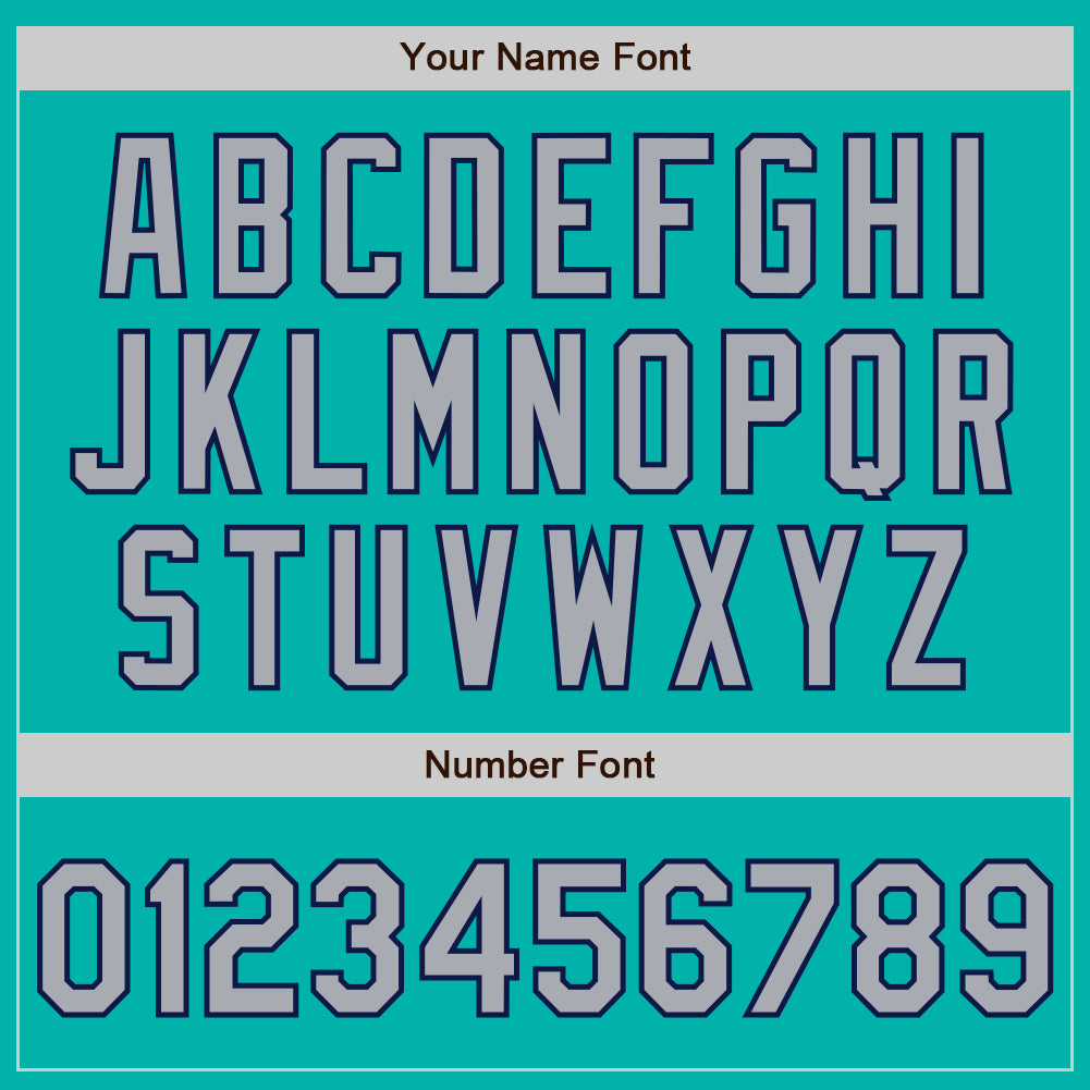 Custom Stitched Aqua Gray-Navy Baseball Pullover Sweatshirt Hoodie